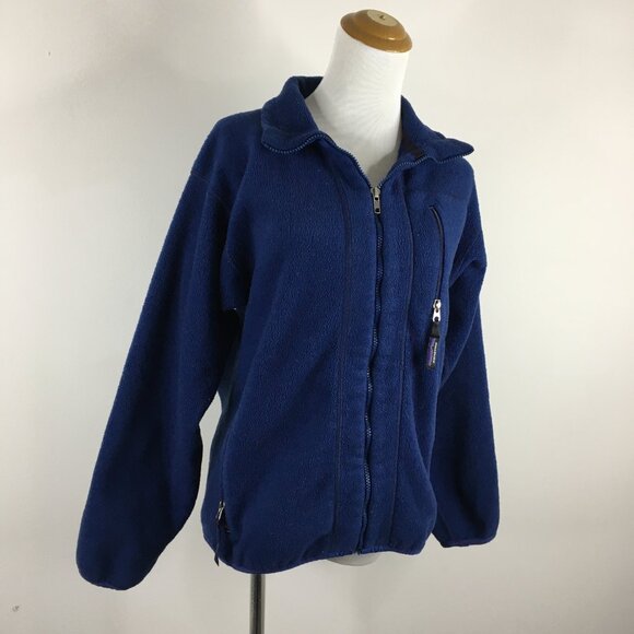 PATAGONIA Blue Synchilla Fleece Zip Pocket Active Wear Jacket - Picture 1 of 14